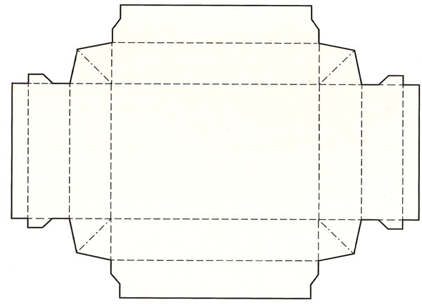 盘式别插组织结构纸盒模切展开图